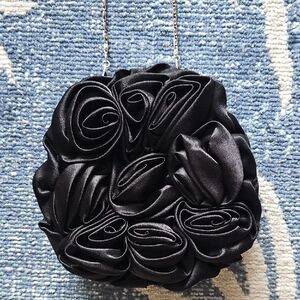 Elegant Black Rose Clutch